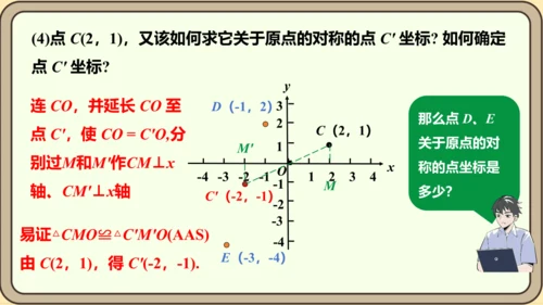 人教版数学九年级上册23.2.3  关于原点对称的点的坐标课件（共27张PPT）