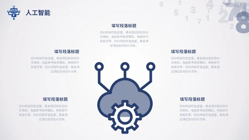 简约数字科技风人工智能机器人电脑网页商务通用PPT