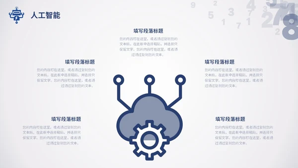 简约数字科技风人工智能机器人电脑网页商务通用PPT