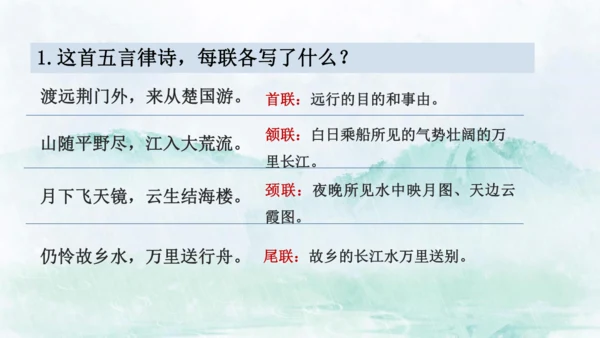 13 唐诗五首《渡荆门送别》课件