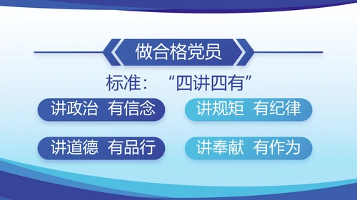 蓝色大气党建党支部年终工作总结PPT