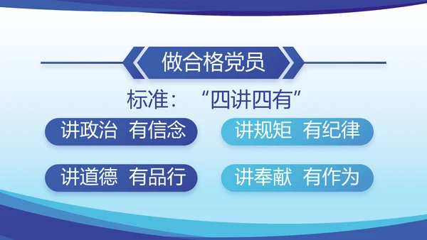 蓝色大气党建党支部年终工作总结PPT