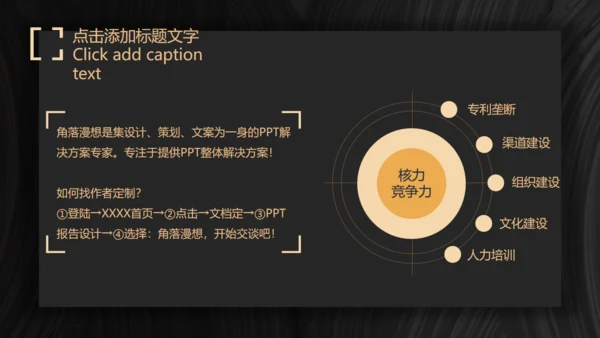 商业项目计划书暗金色实力大气通用PPT模板