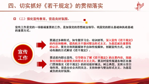 学习贯彻整治形式主义为基层减负若干规定学习PPT