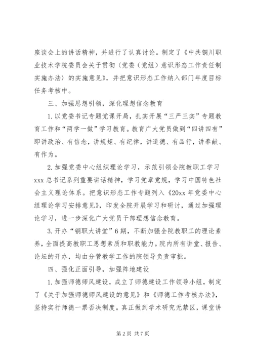 学校意识形态工作自查报告.docx