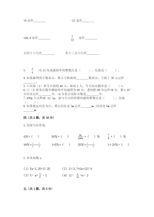 苏教版数学六年级下册试题期末模拟检测卷【网校专用】.docx