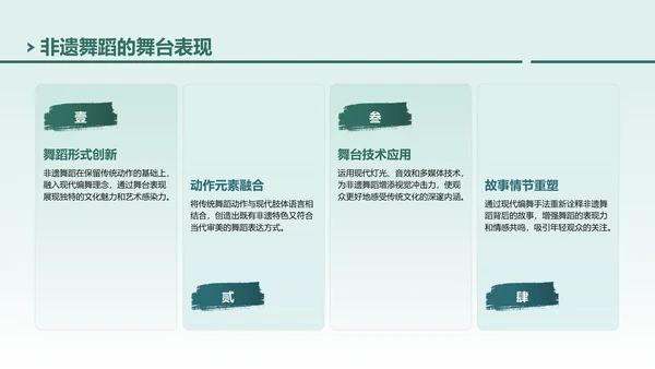 绿色中国风非遗传承的当代表达PPT模板
