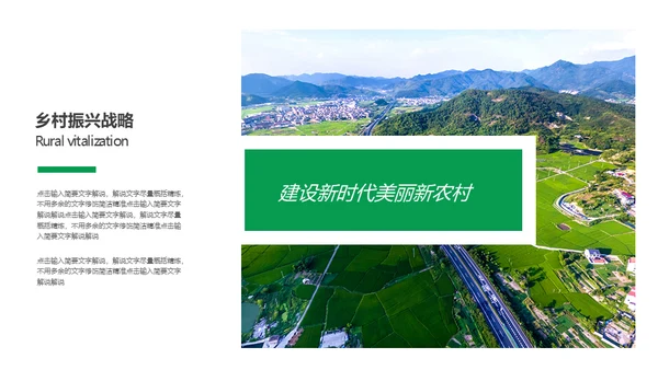 建设新时代美丽新农村通用PPT模板