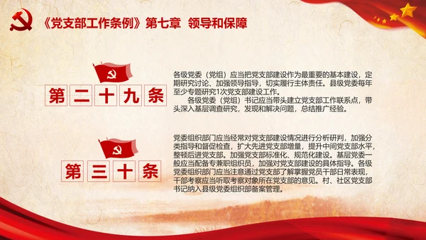 中国共产党支部工作条例学习解读党课PPT