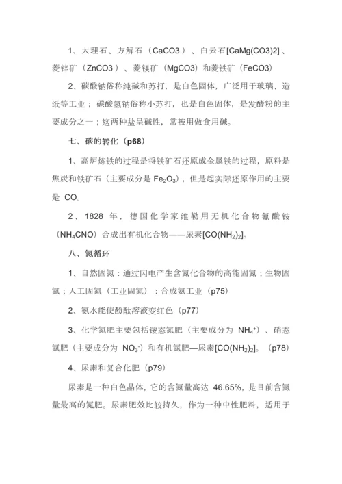 高中化学课本重点概念梳理.docx