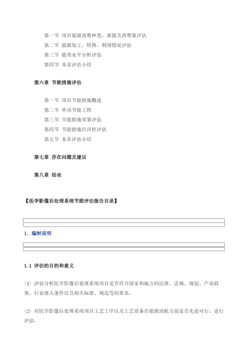 医学影像后处理系统项目节能评估报告模板.docx