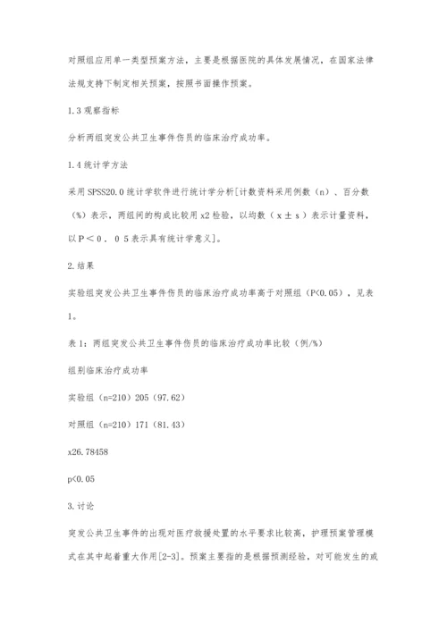 突发公共卫生事件护理预案管理模式探讨.docx