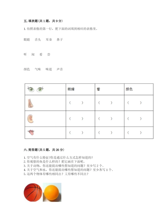 教科版一年级下册科学期末测试卷（a卷）.docx