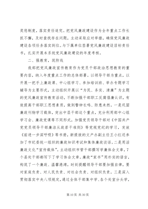 机关党风廉政建设自查报告五篇.docx