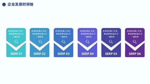 蓝色企业公司发展历程大事记时间轴PPT模板图表