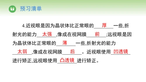 2024-2025学年人教版物理八年级上册5.4 眼睛和眼镜课件（24页ppt）