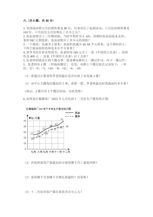 浙教版数学小升初模拟试卷附答案（完整版）.docx