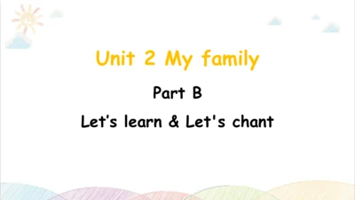 Unit 2 My family Part B Let's learn&Let's chant  课