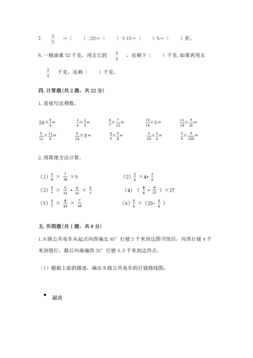 小学六年级数学上册期末卷附答案【满分必刷】.docx