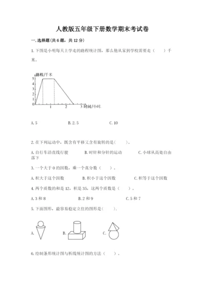 人教版五年级下册数学期末考试卷【中心小学】.docx