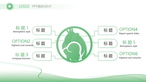 绿色简约医疗行业工作总结汇报PPT