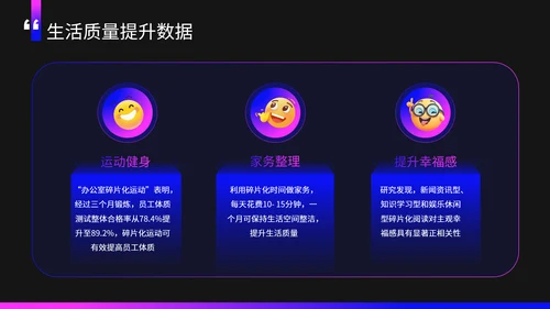 紫色商务风碎片化时间利用技巧PPT