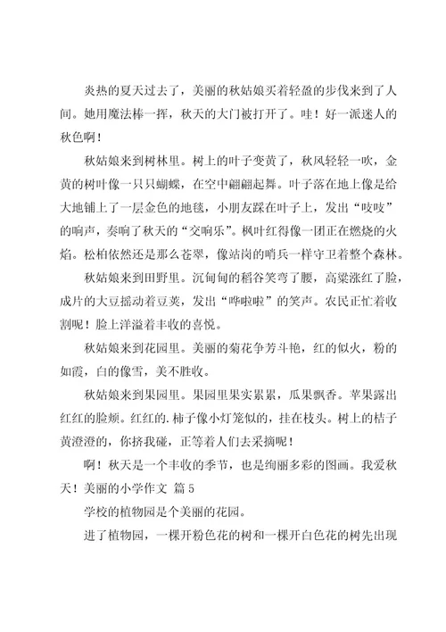 (合集)美丽的小学作文