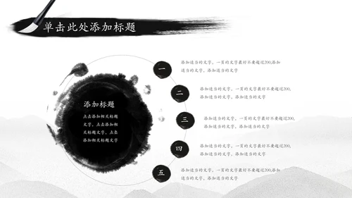 中国水墨传统国学文化PPT模板