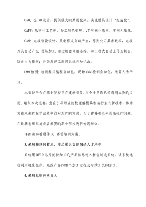 2023年职业院校技能大赛竞赛基于工业的模具智能制造技术项目方案申报书.docx