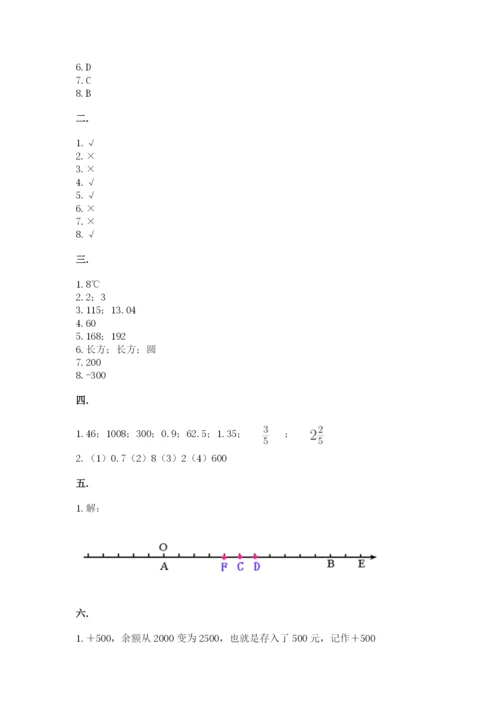 小学六年级升初中模拟试卷及完整答案【各地真题】.docx