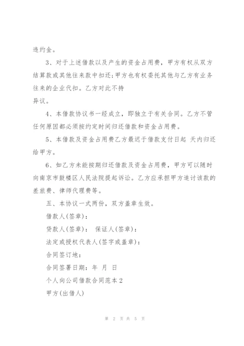 个人向公司借款合同范本.docx