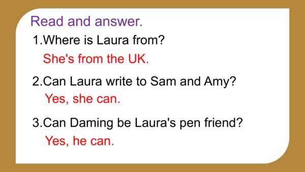 Module 5 Unit 1 Can you be my  Chinese pen friend?