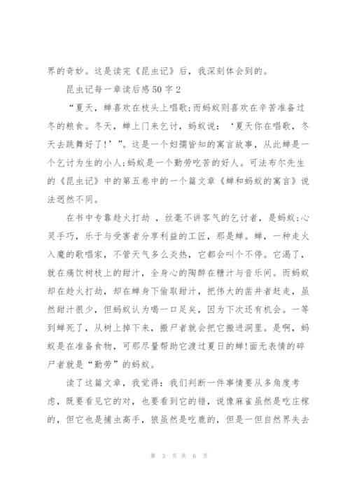 昆虫记名著每一章读后感50字5篇.docx