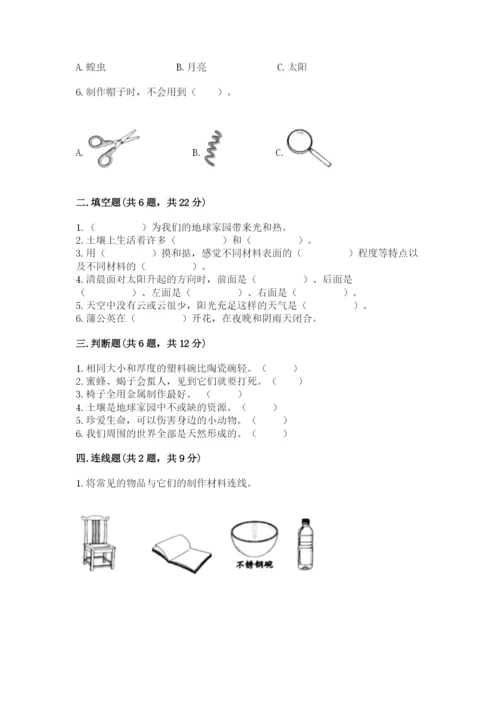 教科版小学二年级上册科学期末测试卷【综合卷】.docx