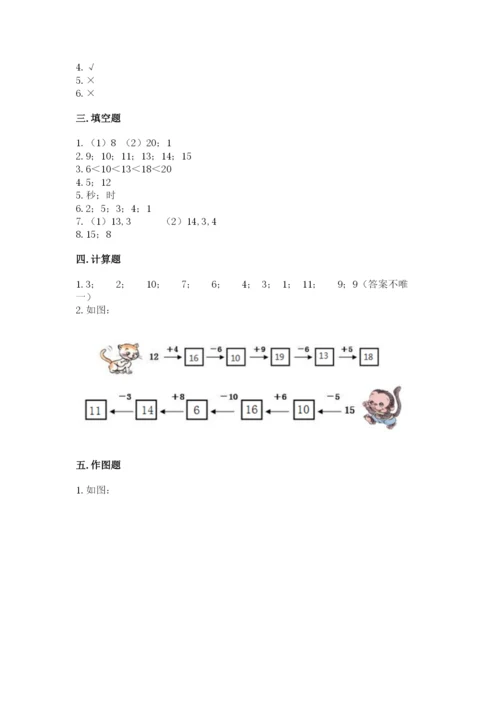 小学数学试卷一年级上册数学期末测试卷精品（能力提升）.docx