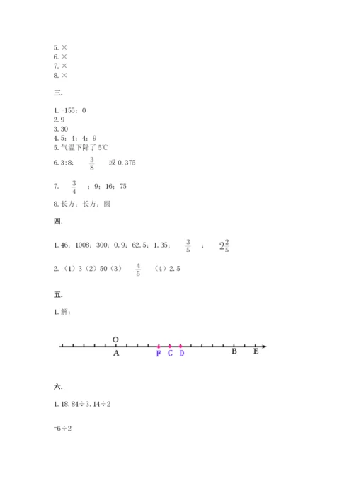 苏教版数学六年级下册试题期末模拟检测卷【黄金题型】.docx