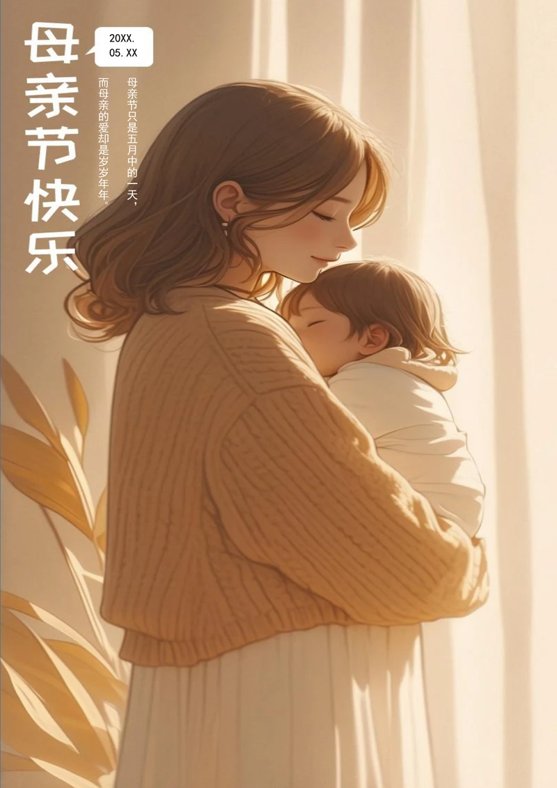 母亲节节日海报