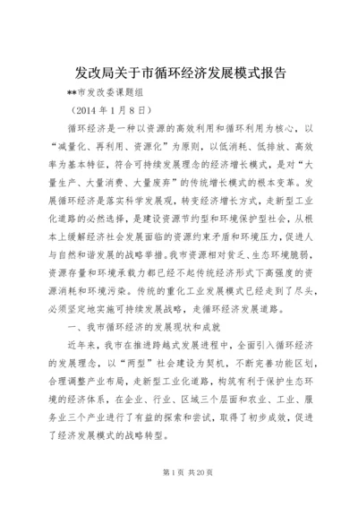 发改局关于市循环经济发展模式报告.docx