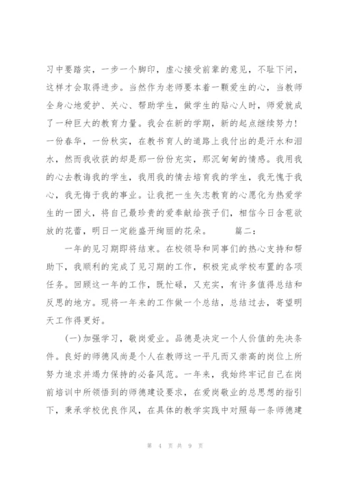 新教师转正个人总结三篇.docx