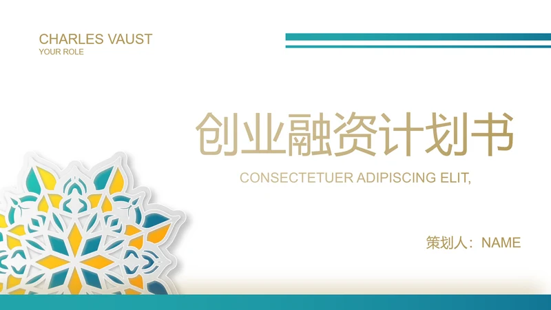 高端霸气创业融资计划书商业计划书动态PPT