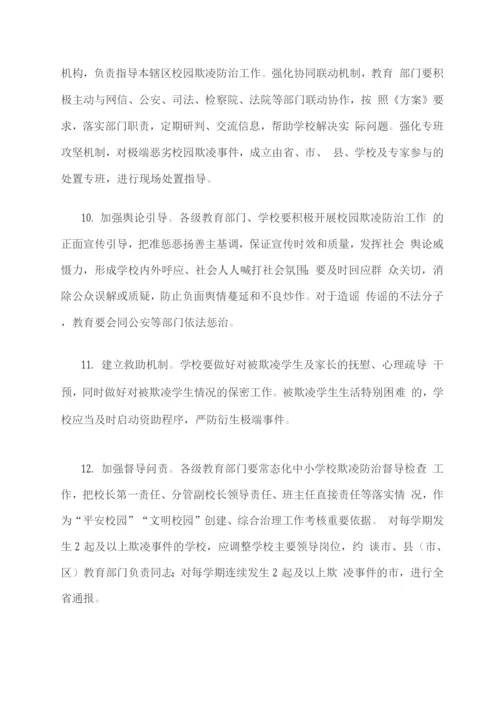 关于加强校园欺凌防治工作的若干措施.docx