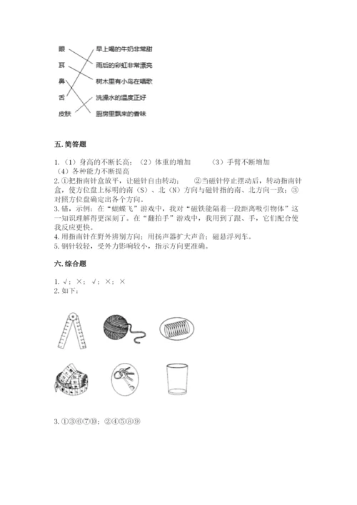 教科版小学科学二年级下册 期末测试卷（模拟题）.docx