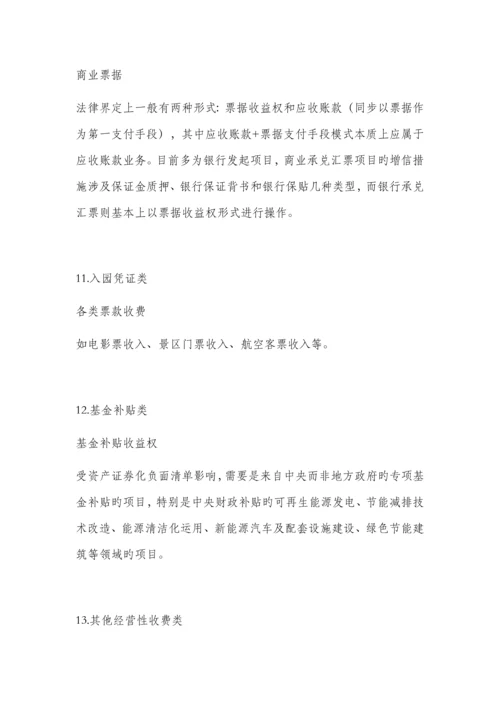 不同视角下的企业资产证券化基础资产.docx