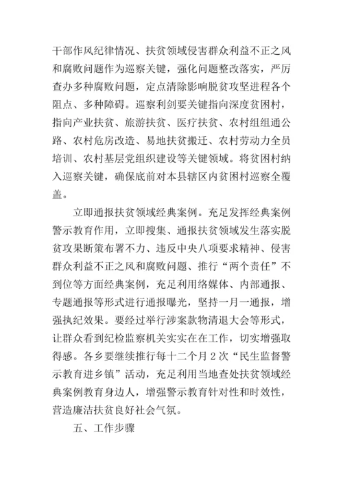 扶贫领域护民生促脱贫监督执纪问责专项行动工作专项方案.docx