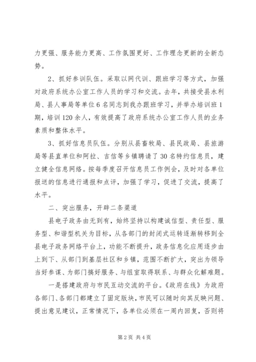 县电子政务工作会议经验交流发言稿 (2).docx