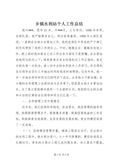 乡镇水利站个人工作总结.docx