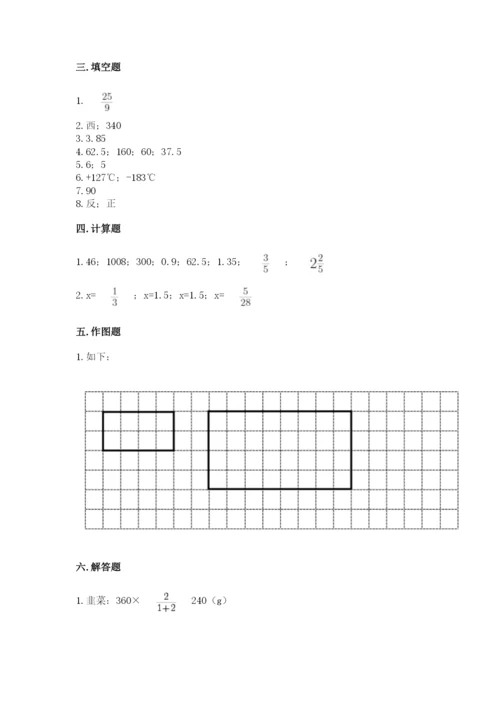 北京版小学六年级下册数学期末综合素养测试卷（典优）.docx