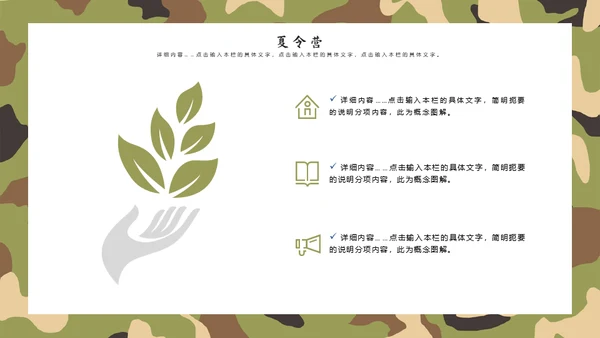 组织儿童夏令营活动通用PPT模板