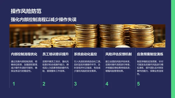 蓝色商务风财务金融总结汇报PPT模板