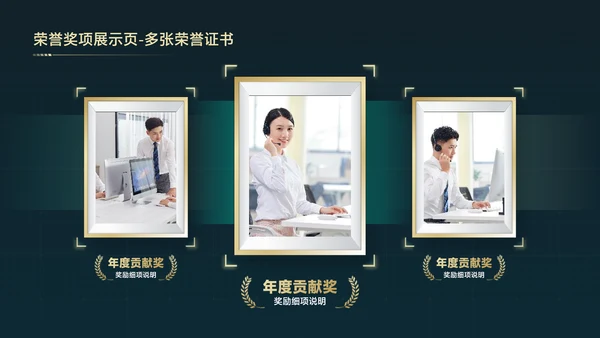 简约科技风年绿金终汇报总结